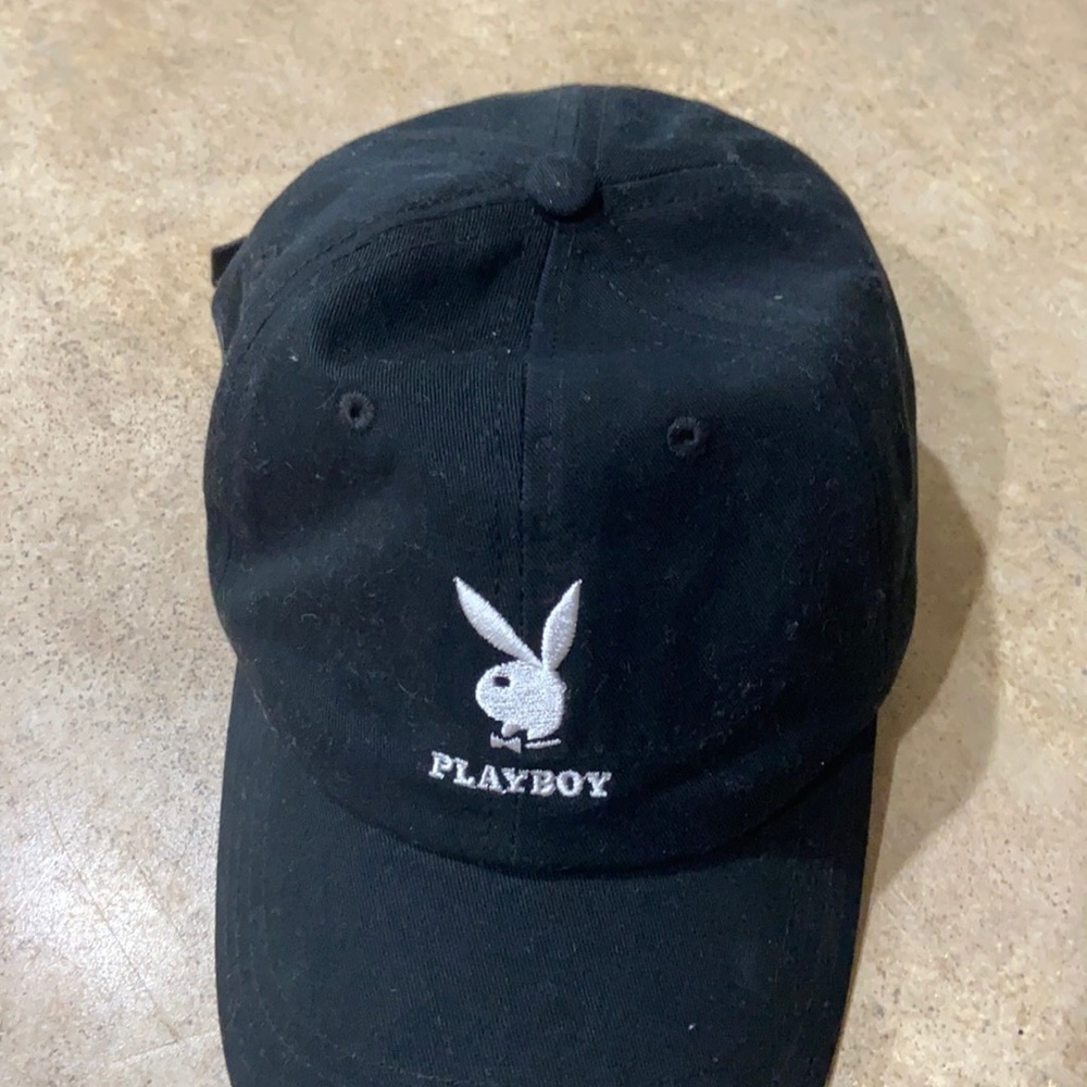 Playboy black hat unisex wear once